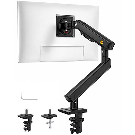 NB SmooVex Monitor Mount, Monitor Stand fits up to 32 Inch, Mechanical Spring Mount, VESA 75/100 mm, Model-A5(Black) AC