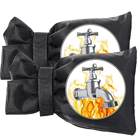 Outdoor Faucet Covers for Winter, Actgan 8.3"H x 6"W Thickened Outside Garden Faucet Socks for Freeze Protection, Reusable Insulated Faucet Covers, 2 Pack, Black $4.50 AC