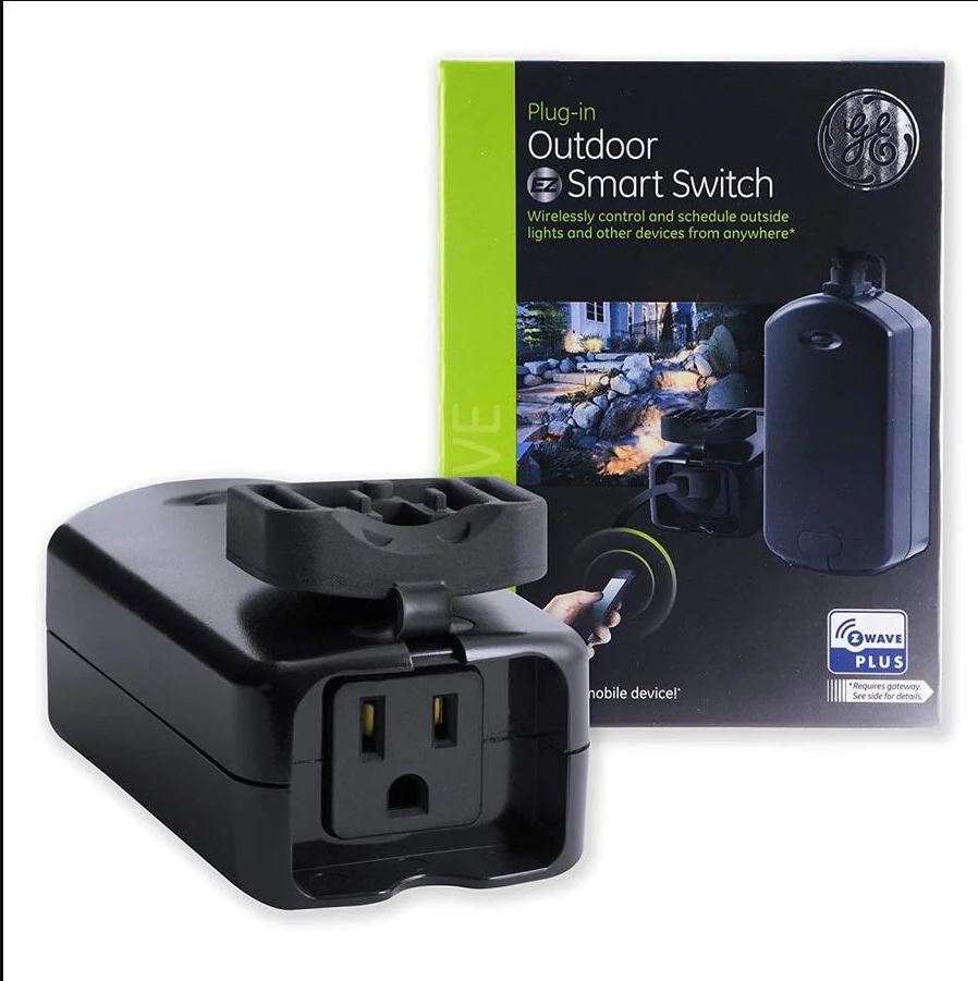 GE Z-Wave Plus Black Smart Remote Control Outlet @Lowes $8.6