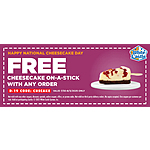 Free Cheesecake on a stick through August 3 - White Castle
