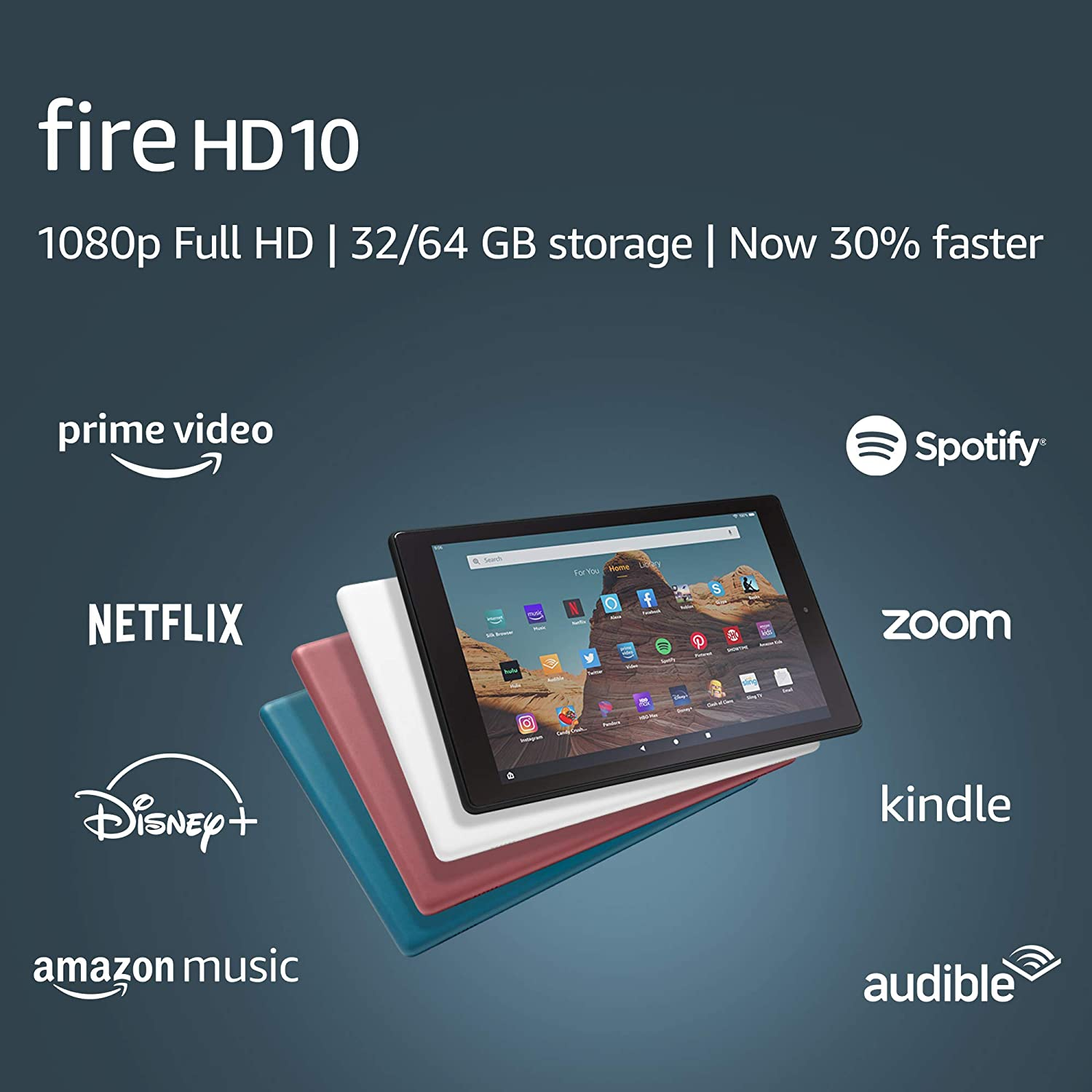 Amazon.com: Fire HD 10 Tablet (10.1" 1080p full HD display, 32 GB) – White or Plum (2019 Release) $74.99