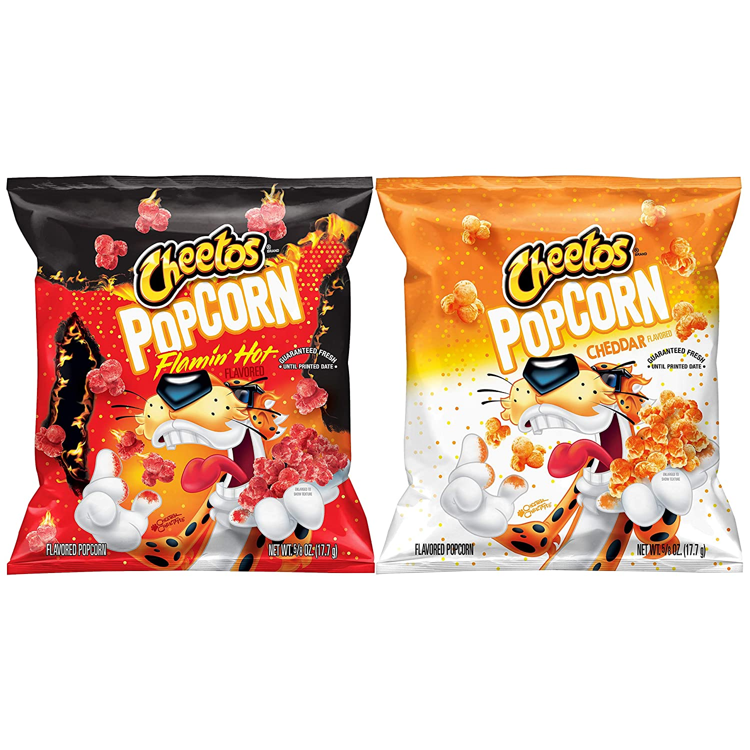 Amazon.com : Cheetos Popcorn, Cheddar & Flamin' Hot Variety Pack, 0.625oz Bags (40 Pack) $10.30