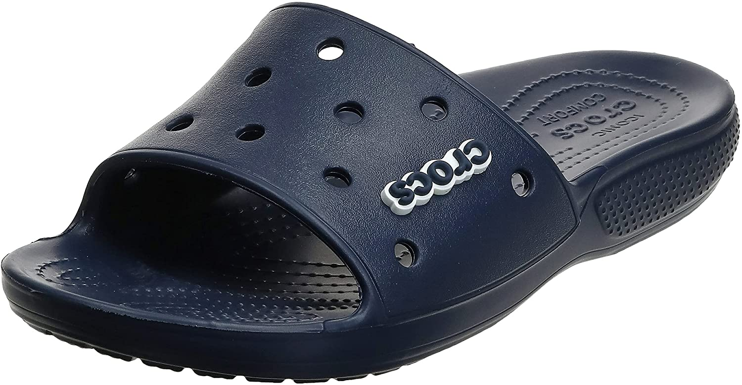 Amazon.com | Crocs Unisex-Adult Men's and Women's Classic Slide Sandals Navy| Slides $25.69