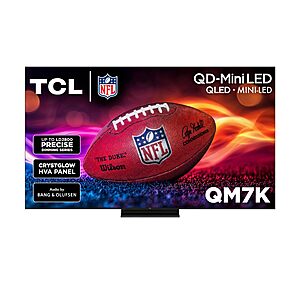 TCL 55-Inch Class QM7K Series QD-Mini LED 4K UHD Google Smart TV Mini-LED TV - QLED, 144hz, 240hz Gaming Rate, Bang & Olufsen Audio, Atmos (2025 Model) $617.36