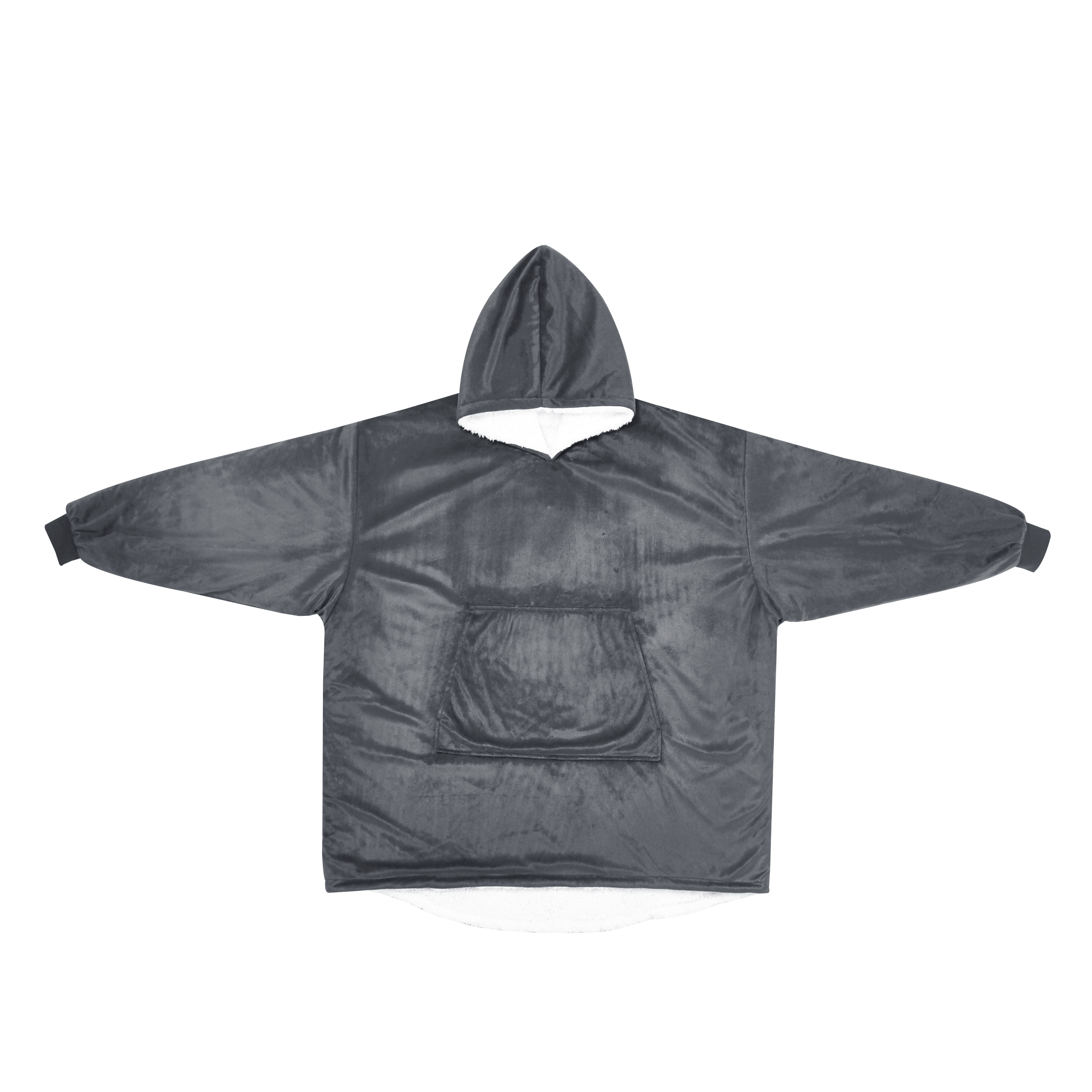 Wearable Oversized Cuddle Throw with Sherpa Lining and Hood $8 (YMMV B&M)