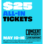 LiveNation Concert Week 2023 All-In Concert Tickets $25