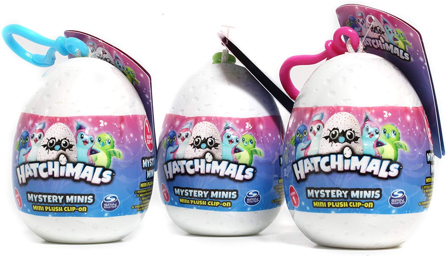 Hatchimals 3 pack 2.5” backpack clip $6.41 free ship with prime