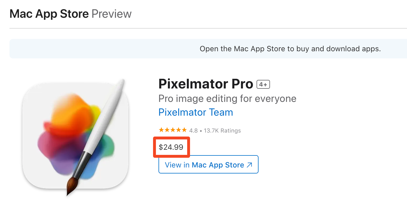 Pixelmator Pro (macOS) - $24.99 (50% off)