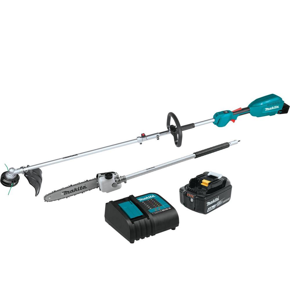 Makita 18V Brushless Power Head Kit with String Trimmer, 10 in. Pole Saw, 4.0 Ah battery, and standard charger XUX02SM1X4 $299 at Home Depot