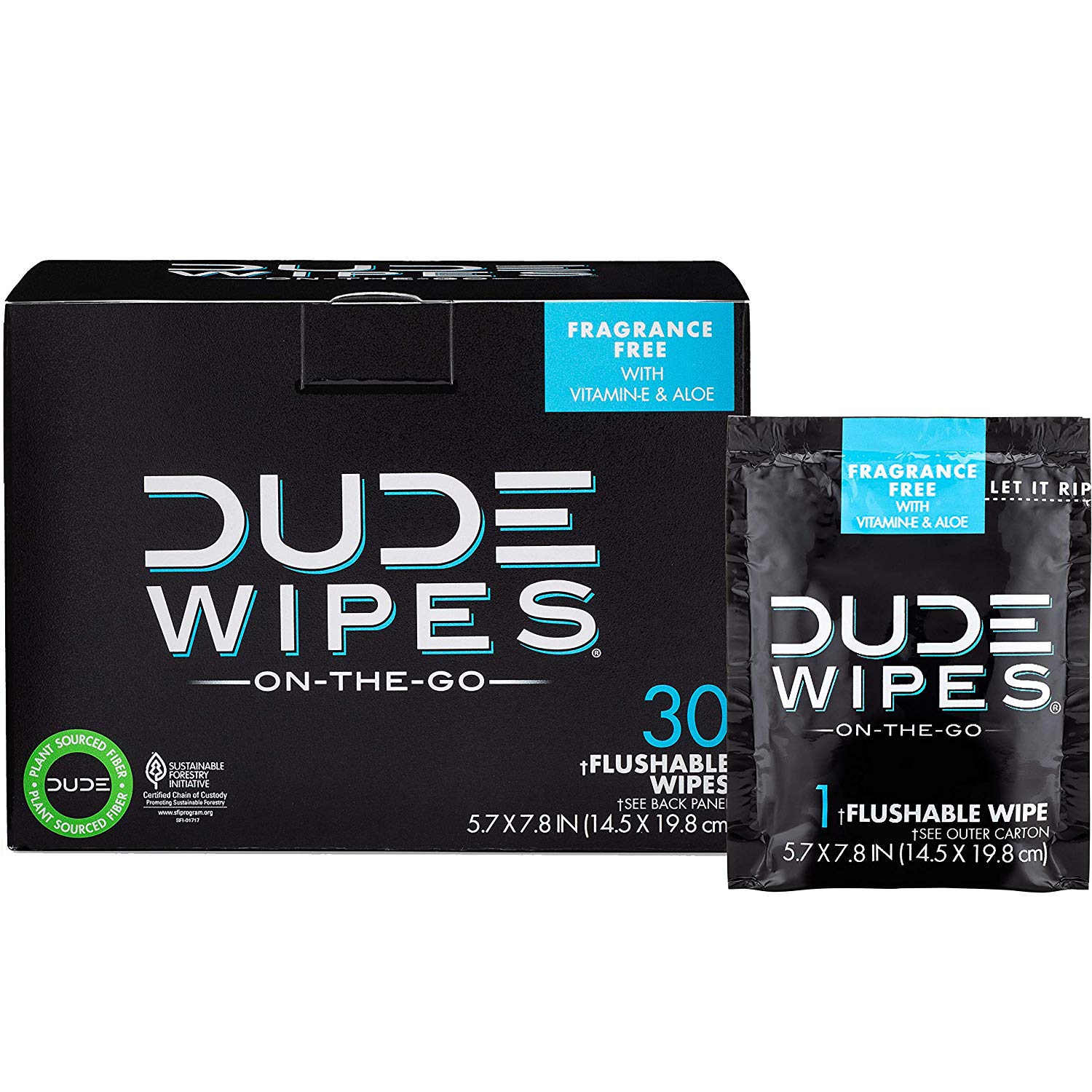 Dude Wipes Flushable Wet Wipes 30 Wipes Individually - 