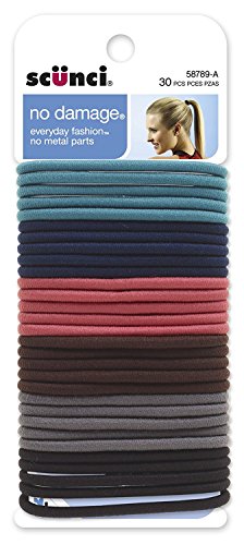 Scunci No Damage Effortless Beauty Large Multicolor Elastics 30