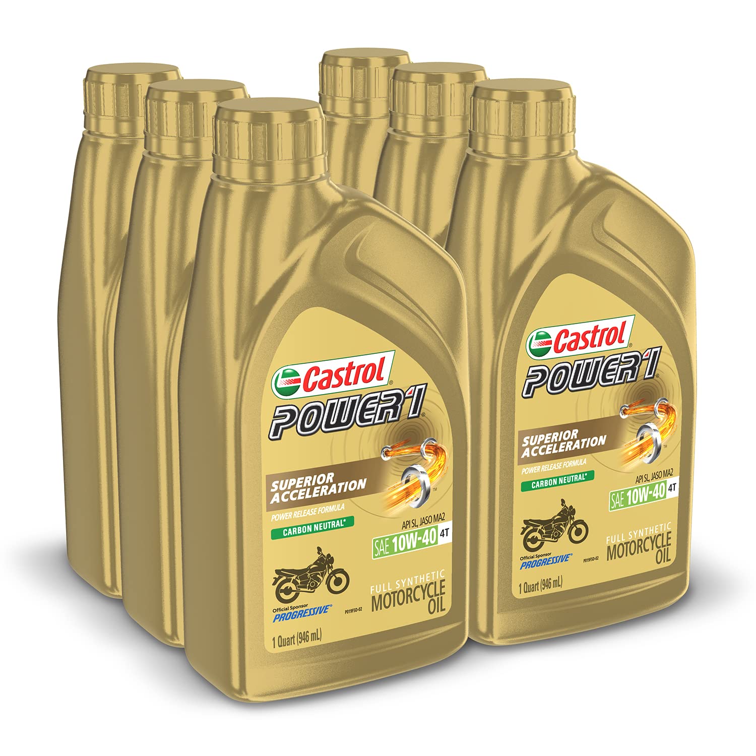 Castrol Power1 4T 10W-40 Full Synthetic Motorcycle Oil, 1 Quart Pack of 6, $34.64 with S&S
