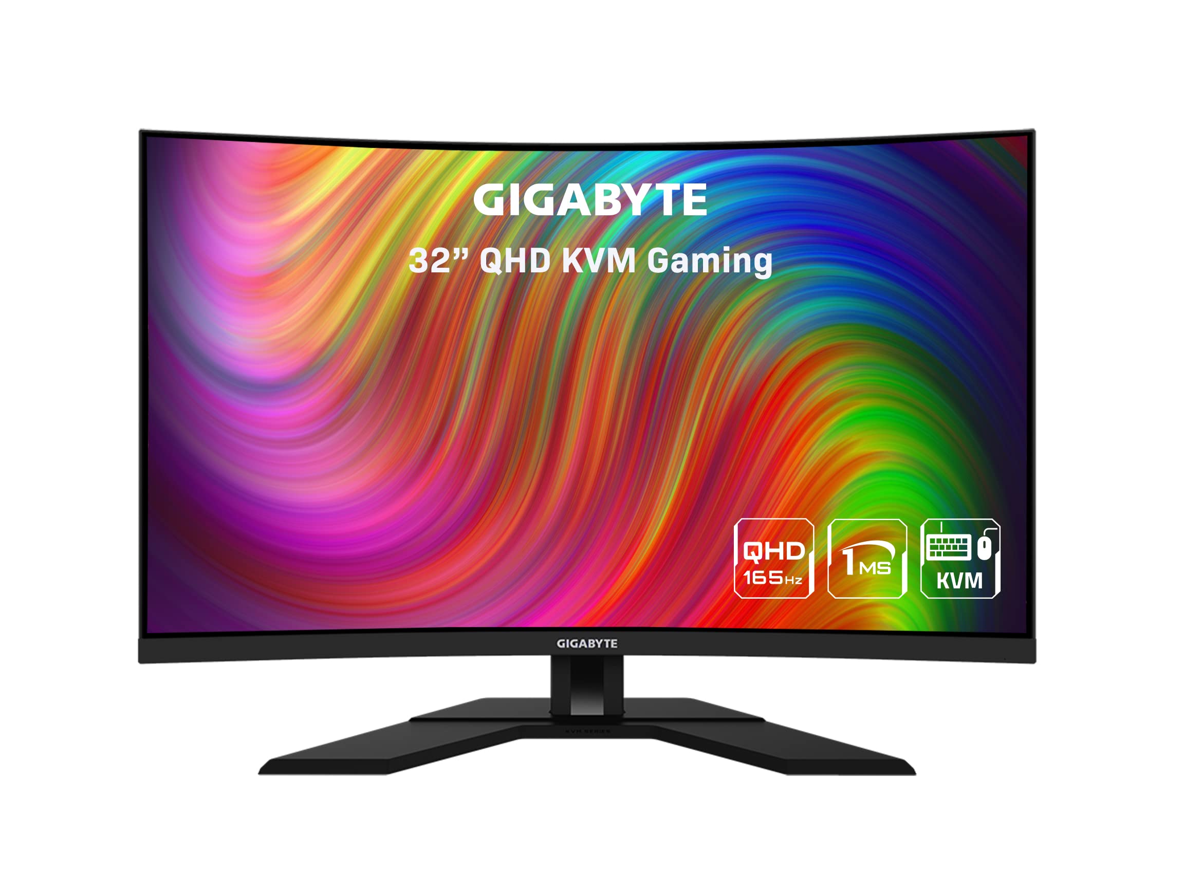 GIGABYTE M32QC 32" 165Hz 1440P QHD -KVM Gaming -Monitor, 2560 x 1440 VA Display, 1ms (MPRT) Response Time, 94% DCI-P3 $233.99