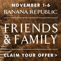 Old Navy/Gap/Banana Republic Friends and Family Event (Varying dates Nov 1-6) 40-50% off