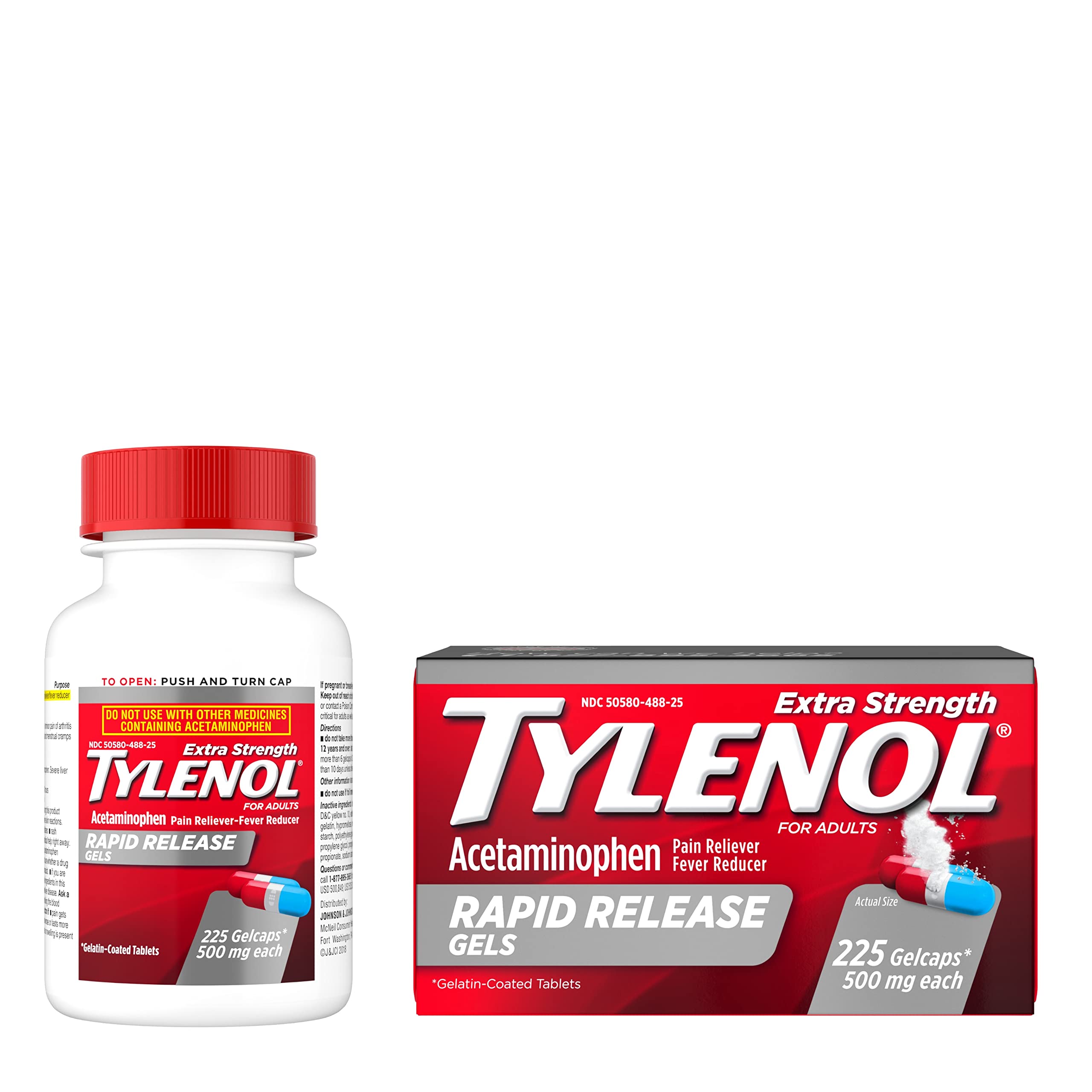 Tylenol Extra Strength (500 mg) Rapid Release Gels 225 count $13.17