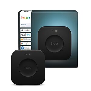 Philips Hue Bridge Pro, Smart Lighting Hub, Wireless, Advanced Encryption, Supports 150+ Lights & 50+ Accessories $98.99