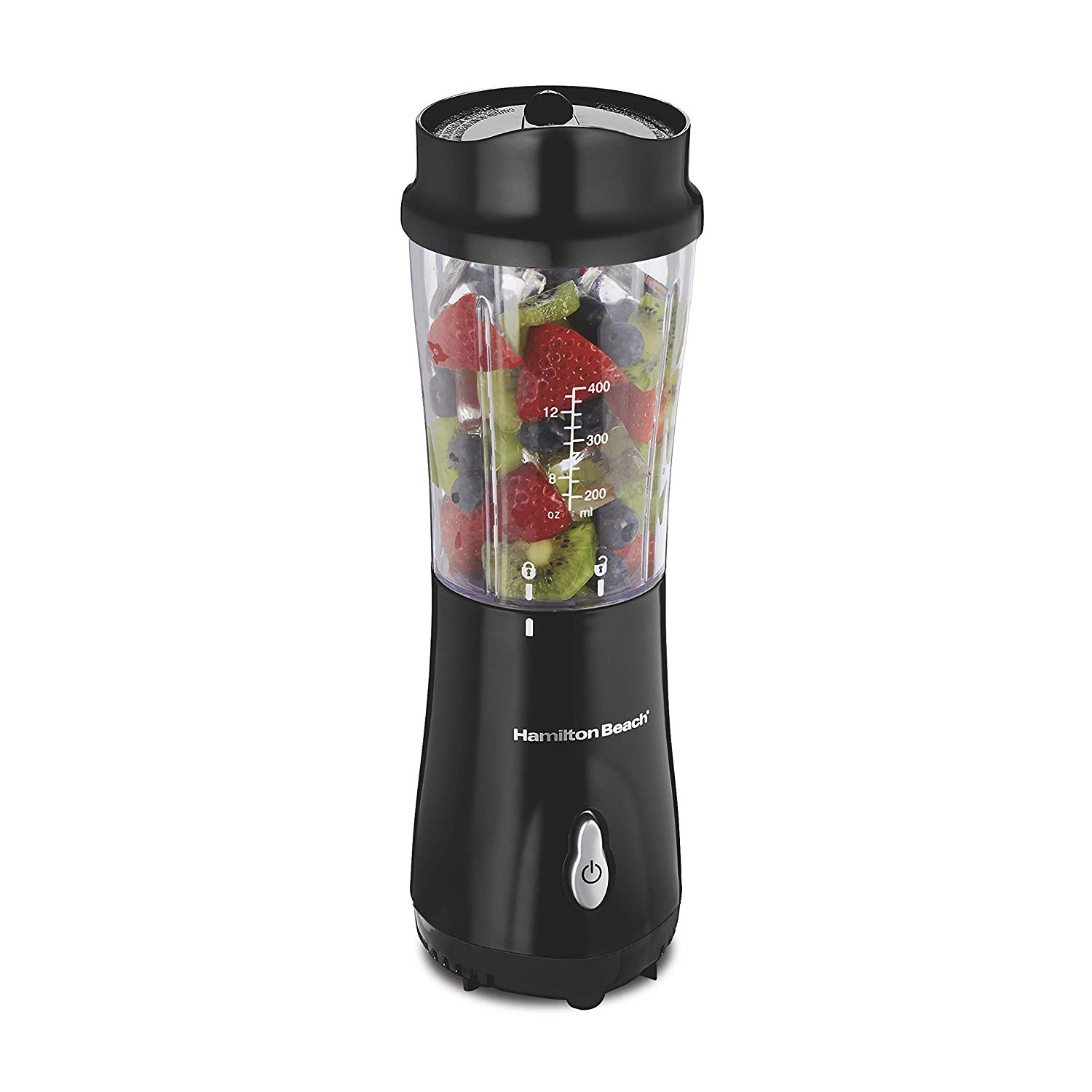 Hamilton Beach Personal Blender for Shakes and Smoothies with 14oz Travel Cup and Lid, Black (51101AV) $15.87