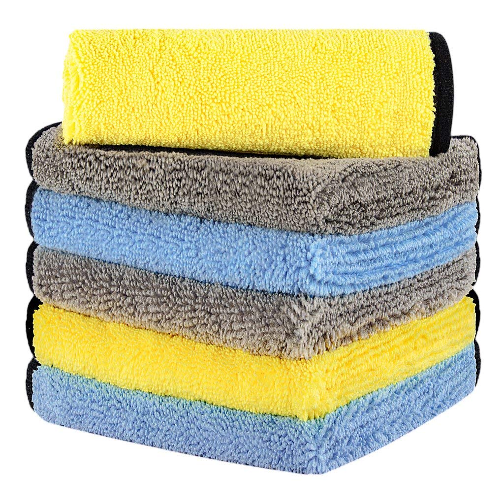 Microfiber Cleaning Cloths, 16in x 16in, 6 pack S&S 3.49 at Amazon