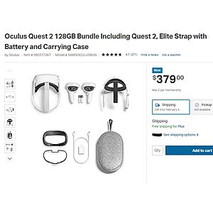 Oculus Quest 2 Advanced All-in-One VR Headset + Elite Strap with Battery -  128 GB - Sam's Club