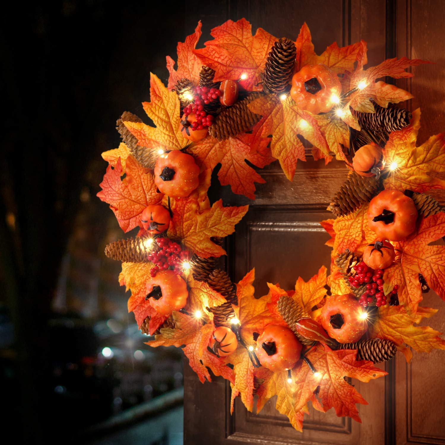 30 Off Halloween 22 Inch Led Autumn Fall Maple Leaf Front Door