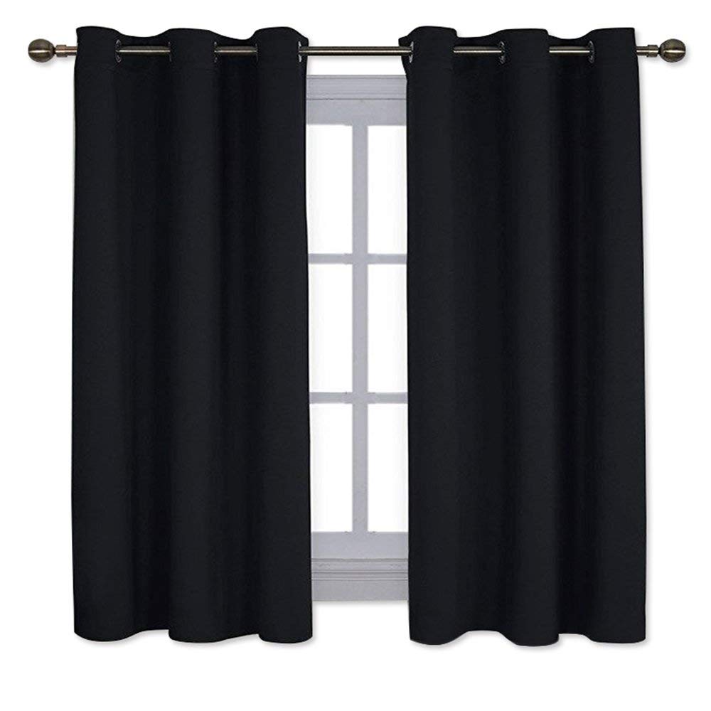 Nicetown 2 Panels Thermal Insulated Grommet Blackout Curtains