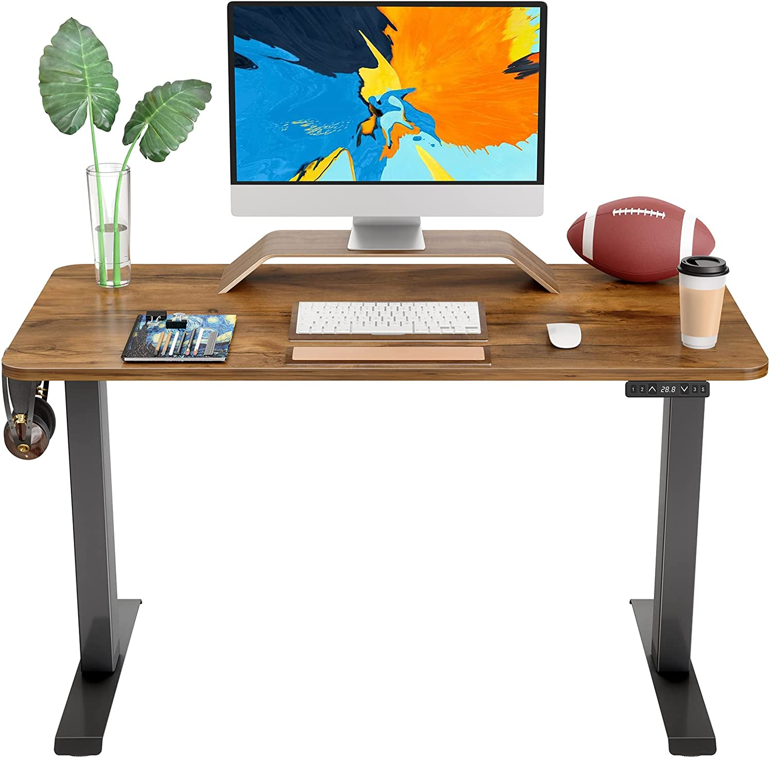 Amazon.com: FAMISKY Standing Desk Dual Motors, Adjustable Height Electric Stand up Desk, 40 x 24 Inches Sit Stand Home Office Desk, Ergonomic Workstation $170.99