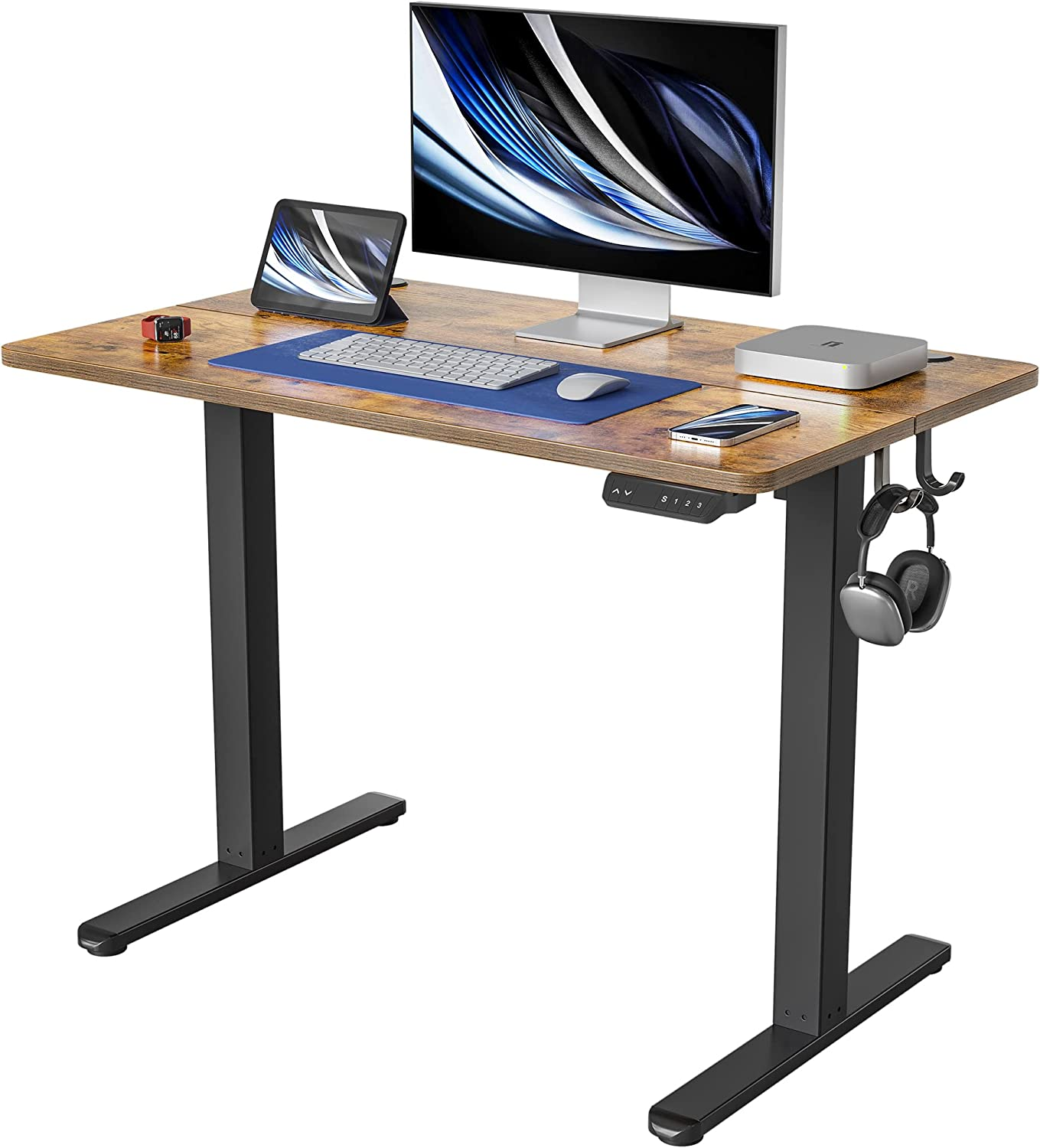 Amazon.com: FEZIBO Height Adjustable Electric Standing Desk, 48 x 24 Inches Stand up Table, Sit Stand Home Office Desk $157.19