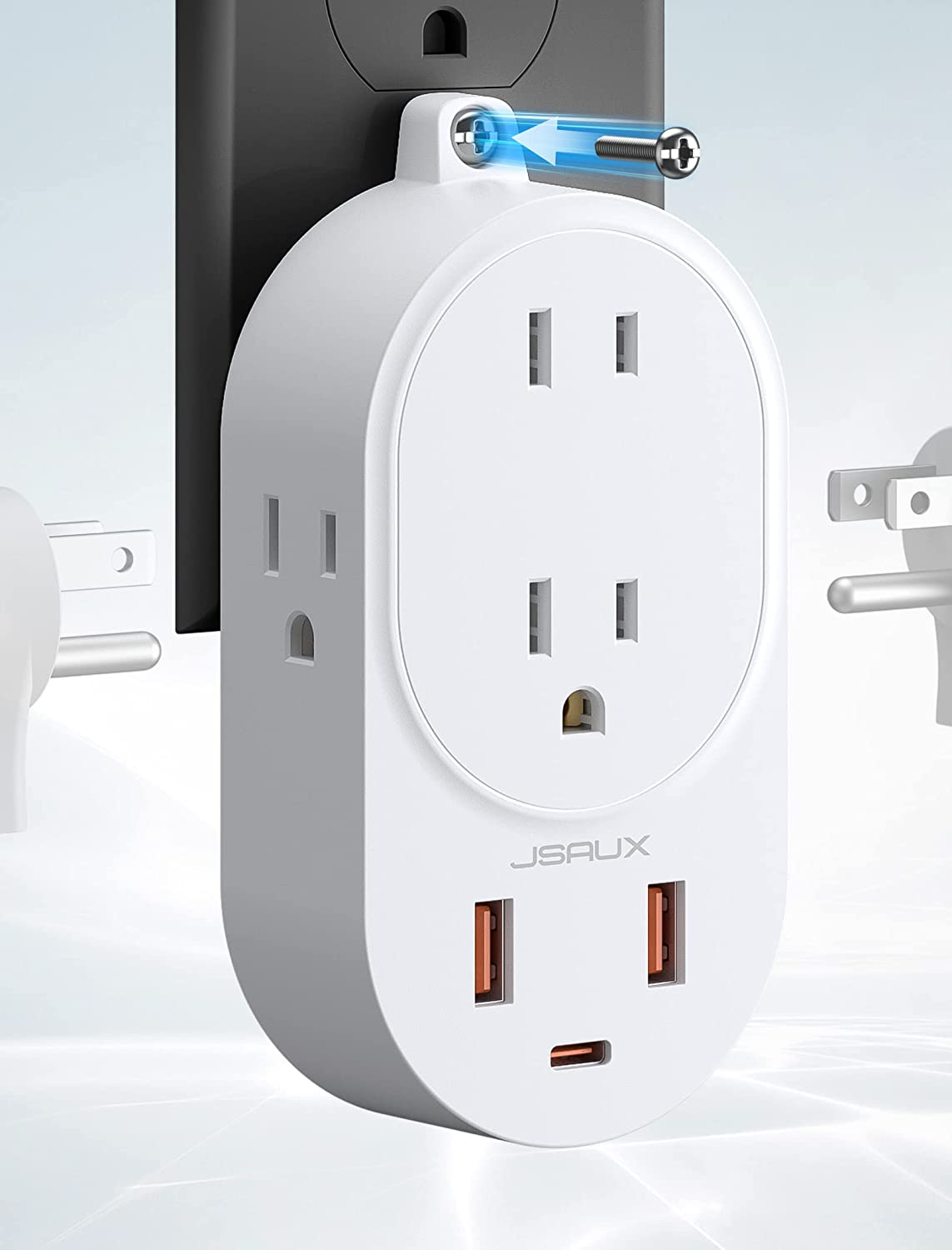 Amazon.com: Outlet Splitter, JSAUX Multi Plug Outlet Extender with USB C (20W PD), 3 Prong Wall Plug Outlet with USB Ports Travel Multi Outlet Wall Plug Adapter $8.99