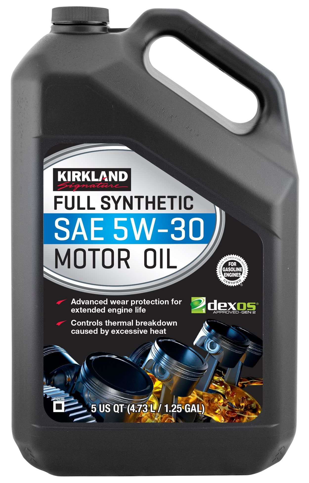 Kirkland Signature Full Synthetic Motor Oil 5-quart, 2-pack. In-Warehouse $21.99