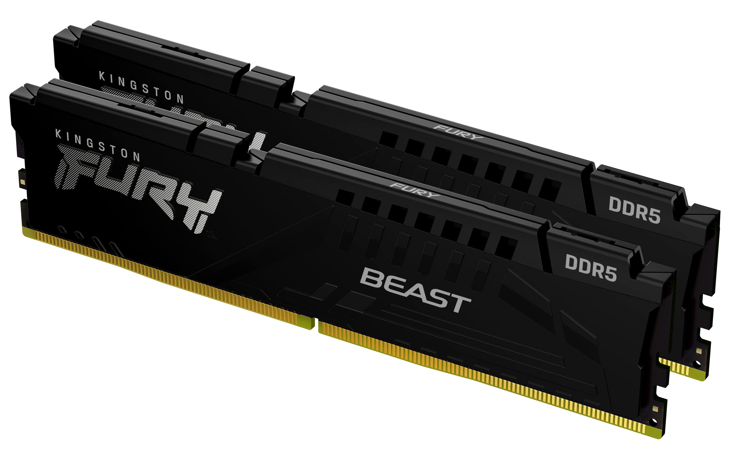 Kingston Technology Fury Beast Black 16GB 6000MT/s DDR5 CL40 XMP 3.0 Ready Computer Memory (8gb x 2) KF560C40BBK2-16 - $104.16 at Amazon
