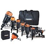 Freeman Complete Pneumatic Nail Gun Combo Kit with 21-Degree Framing Nailer and Finish Nailers, Bags, and Fasteners (9-Piece) @Home Depot $288