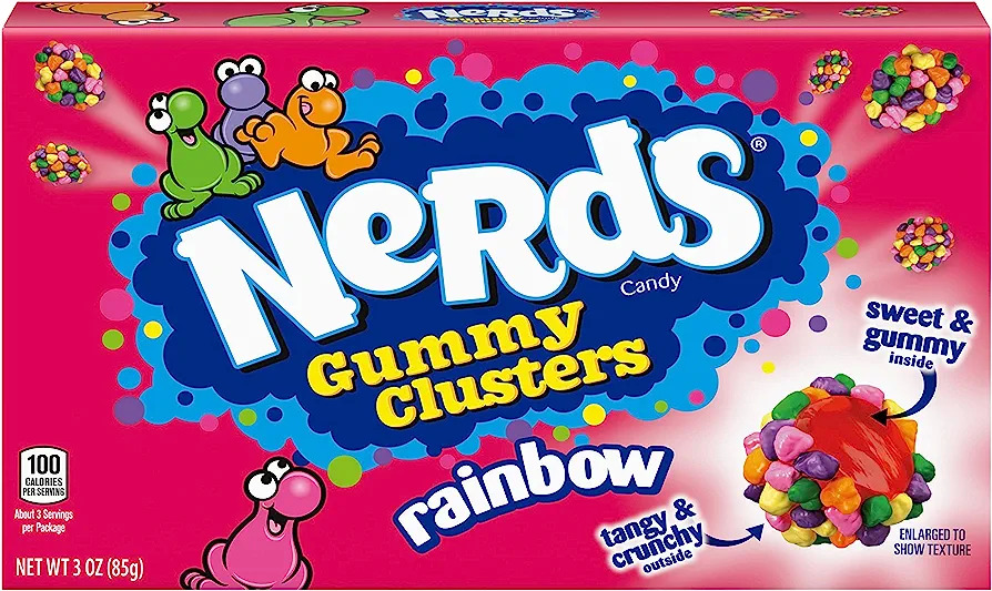 Nerds Gummy Clusters Candy, Rainbow, 12 pack x 3 Ounce Movie Theater Candy Box - $11.31