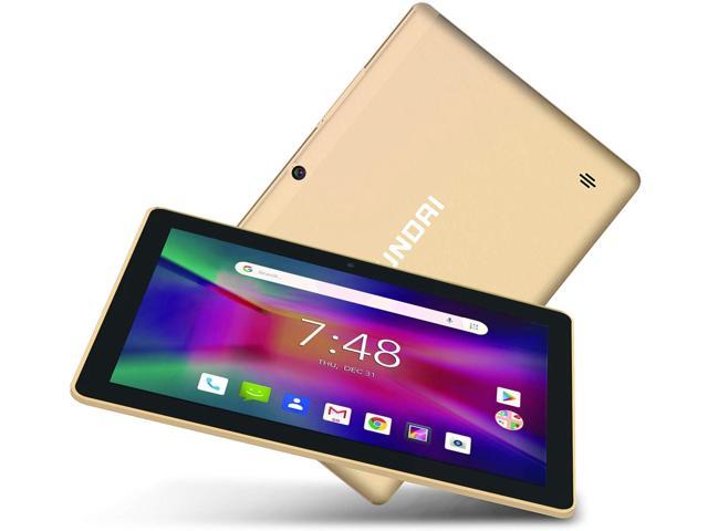 Hyundai Koral 10X3 10 inch Tablet, Android 9.0 Pie, 2 GB RAM, 32 GB Storage, Dual Camera, Quad-Core Processor, 10.1 inch IPS HD Display, Wi-Fi [Gold] $69.99