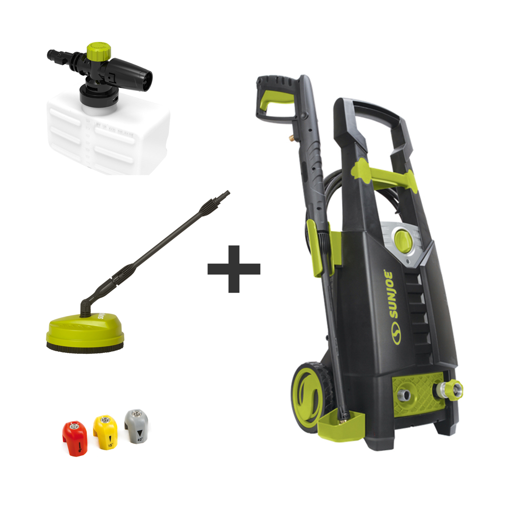 Sun Joe SPX2598P-MAX Electric Pressure Washer, 2000 PSI, Foam Cannon, Patio Cleaning Attachment - $99.88