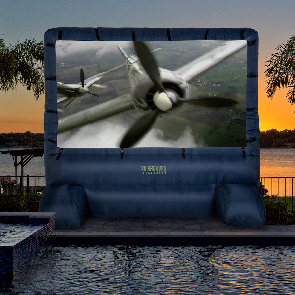 Gemmy 12 ft. Inflatable Diagonal Widescreen Airblown Deluxe Movie Screen #39127-32 ($99.99)