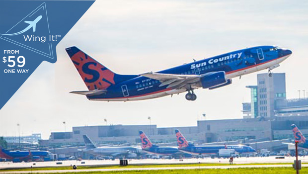 Flight Sale: Sun Country Flights One Way from $59