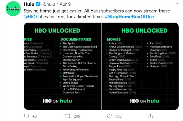 hulu hbo got