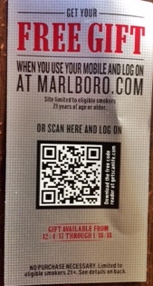 MARLBORO  free gift when logging in using mobile ends 1/18/18