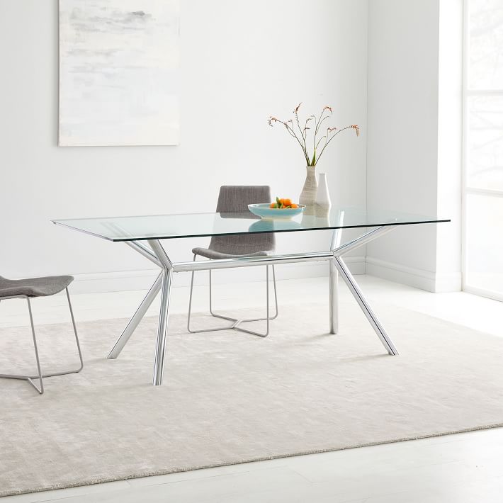 West Elm: Chrome Trestle Dining Table 75% off $199.99