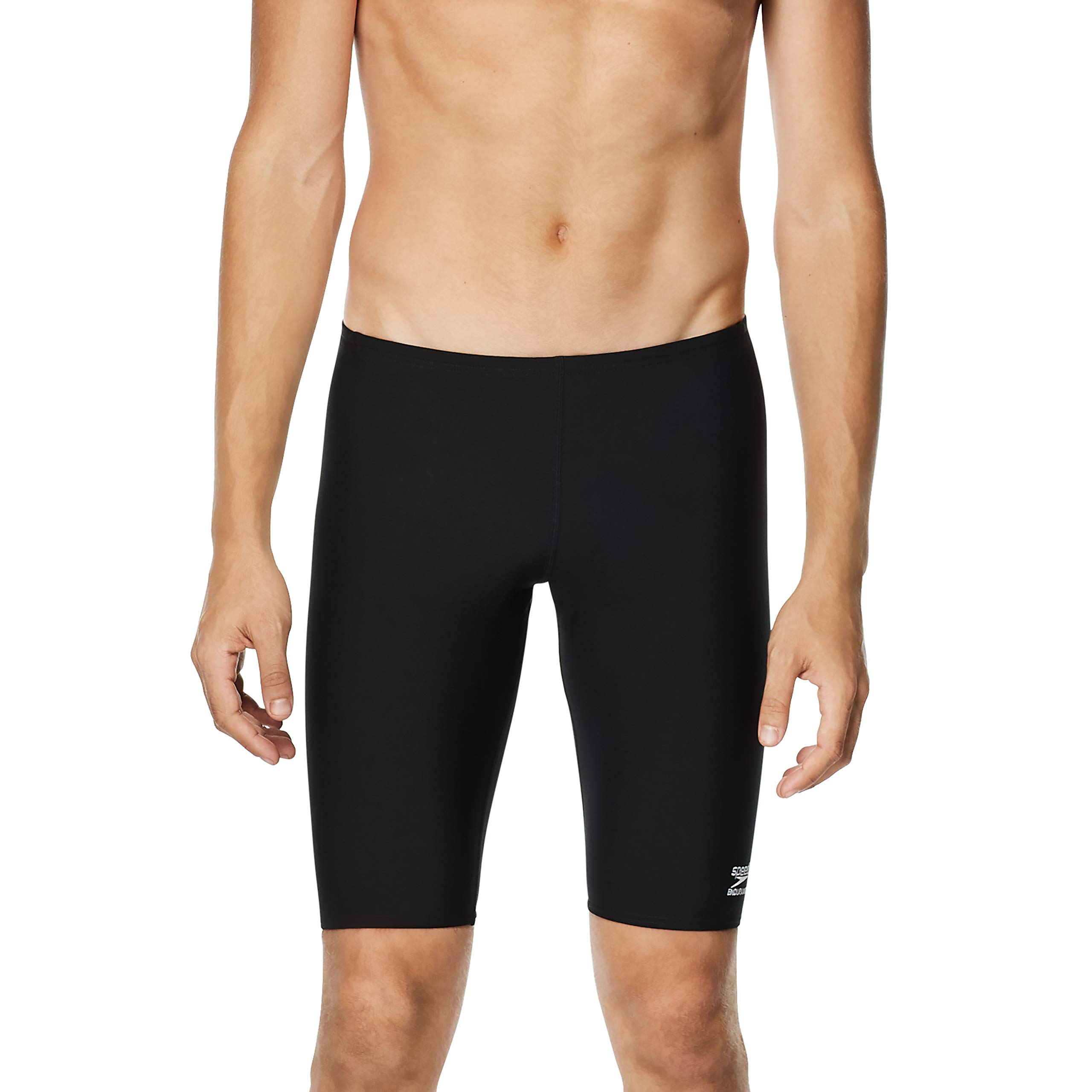 Prime Members: Speedo Men's Swimsuit Jammer Endurance+ Solid - $25.45 In Black for Various Sizes