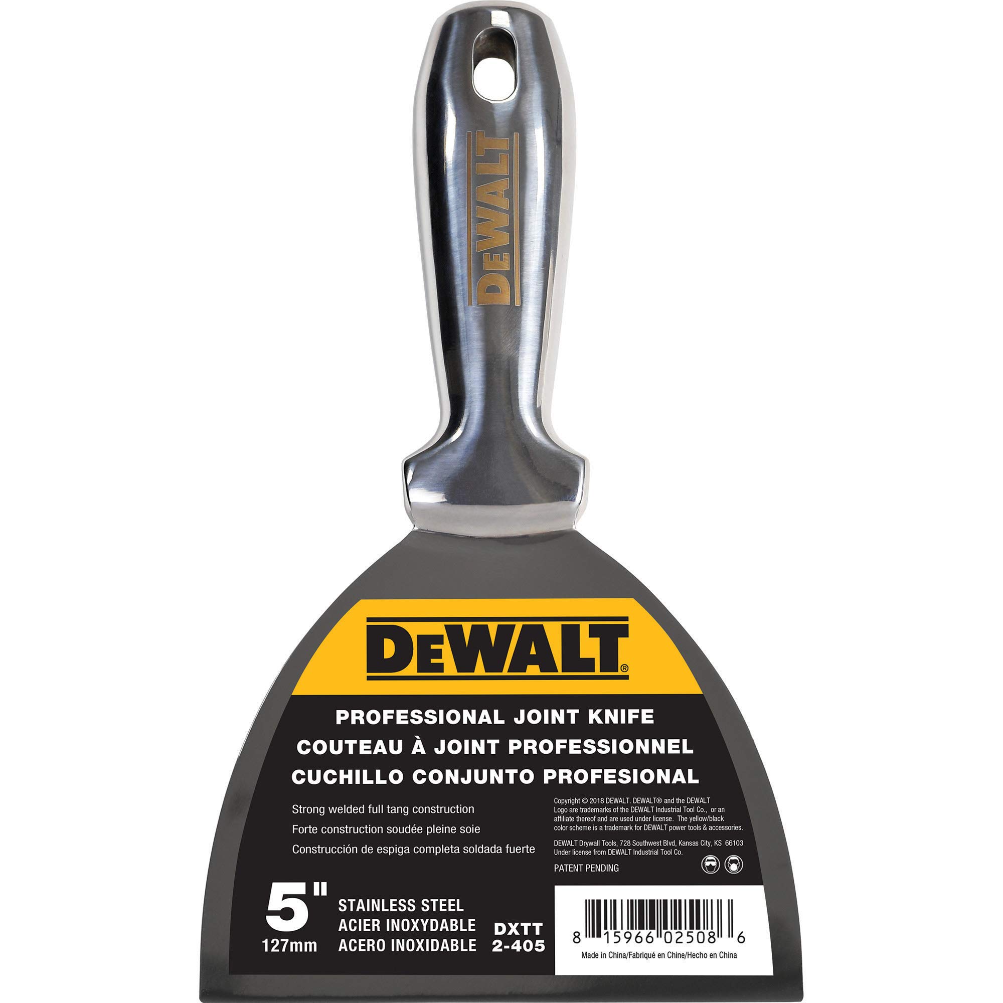 DeWALT 5" Welded Stainless Steel Metal Professional Joint Putty Blade Knife 2-405 $8.99 @ Amazon