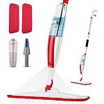 Mops for Floor Cleaning Wet Spray Mop with 14 oz Refillable Bottle and 2 Washable Microfiber Pads Home or Commercial Use Dry Wet Flat Mop - $17.99