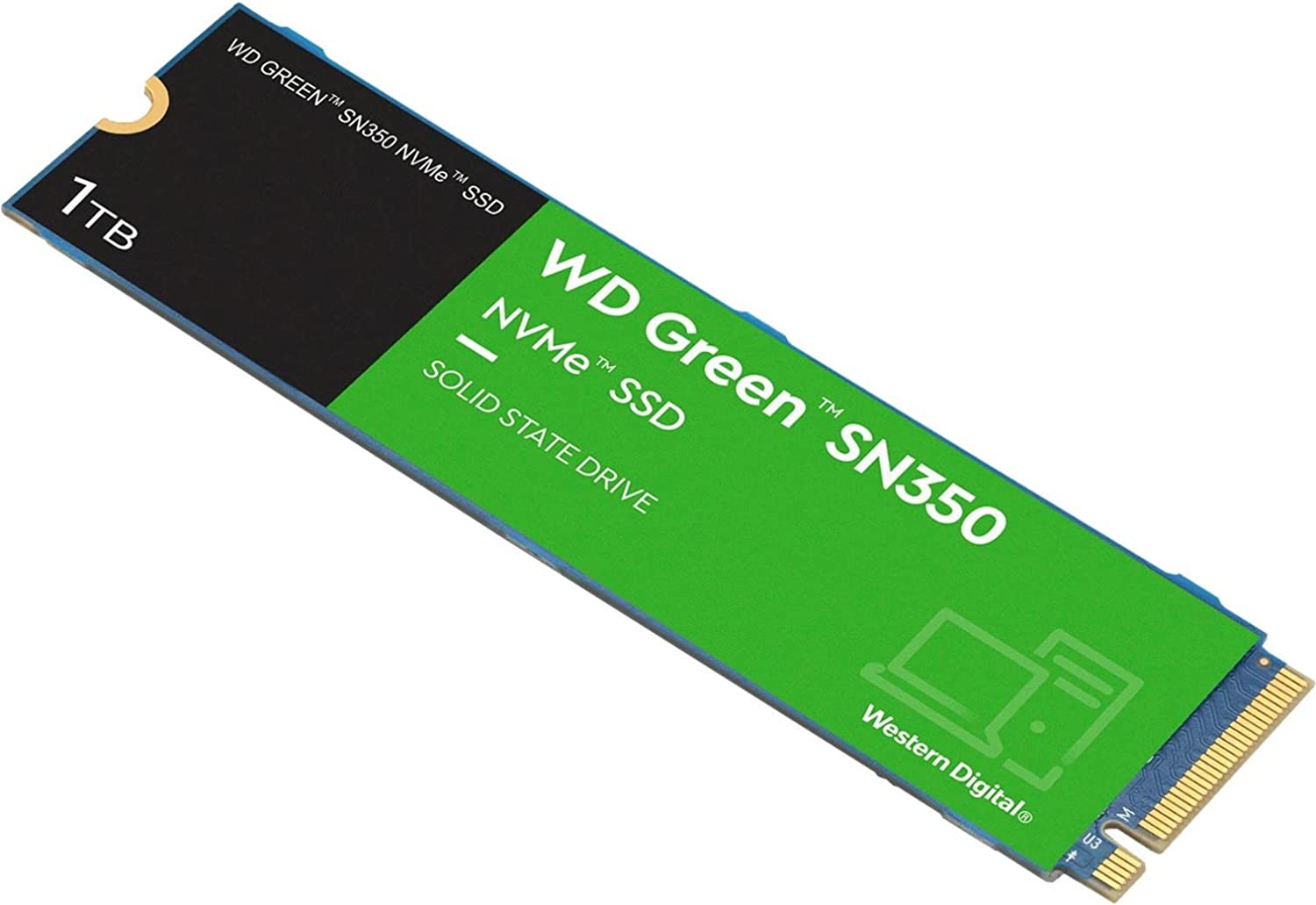 Western Digital 1TB WD Green SN350 NVMe Internal SSD Solid State Drive - Gen3 PCIe, QLC, M.2 2280 $39.99