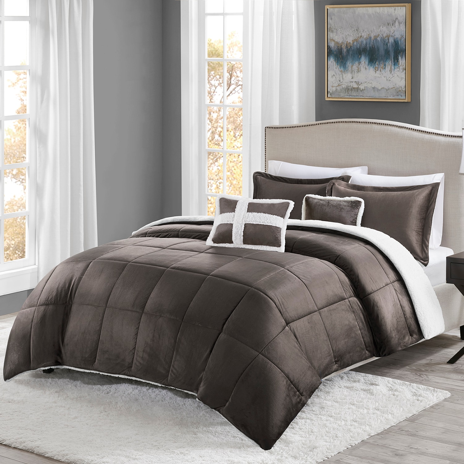 Kohls True North Mink To Sherpa Comforter Set F Q Or Twin 15 99