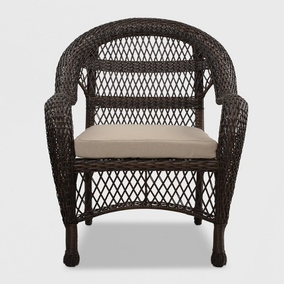 Sheridan Wicker Patio Club Chair Brown - Threshold $41.25