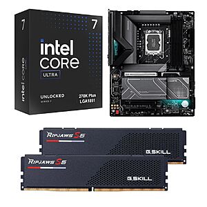 Intel Core Ultra 7 270K Plus + Gigabyte Z890 Eagle MB + 32GB G.Skill DDR5