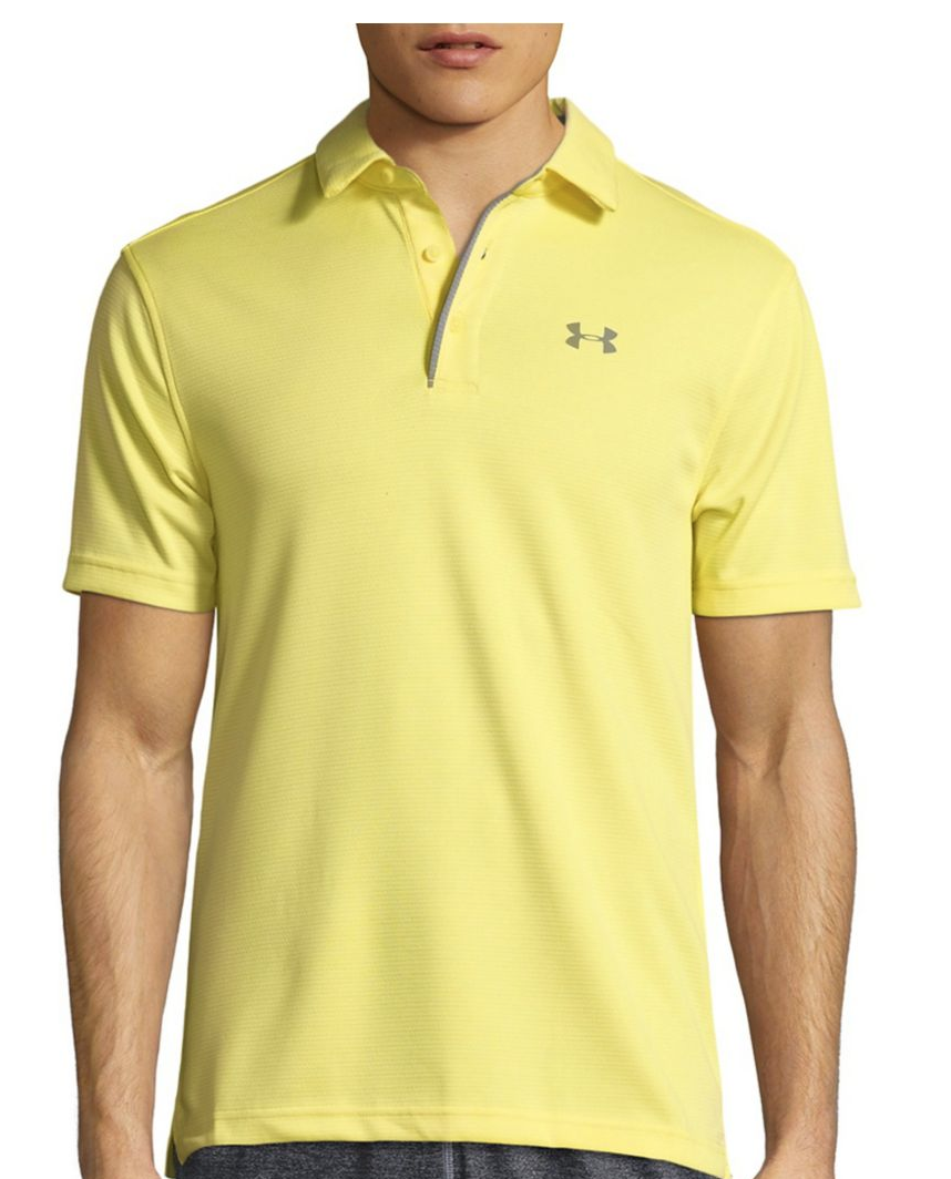 yellow under armour polo