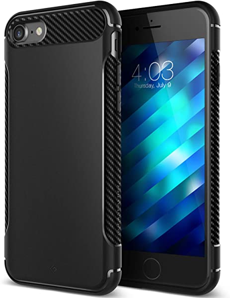 Caseology Vault for Apple iPhone 8 Case (2017) / for iPhone 7 Case (2016) - Rugged & Flexible - Matte Black $4.79