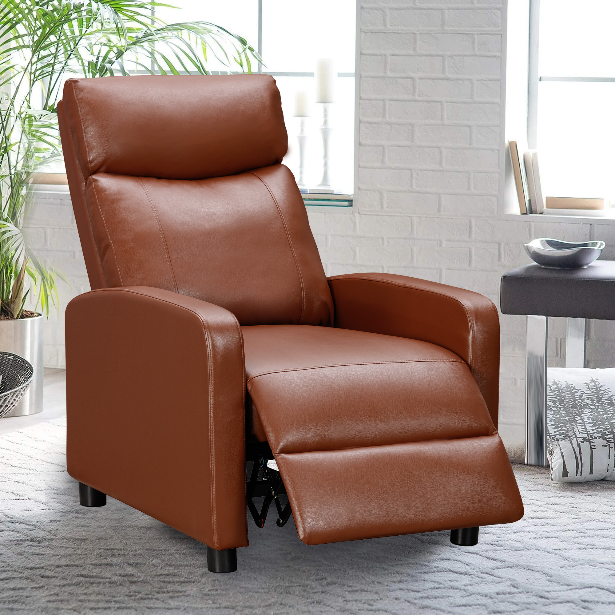 Comhoma Push Back Theater Adjustable Recliner w/ Footrest (3 Colors) $99 + Free Shipping @ Walmart