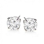 2-Pack of 2 Carat Genuine White Topaz Stud Earrings in .925 Sterling Silver $7.50 Shipped